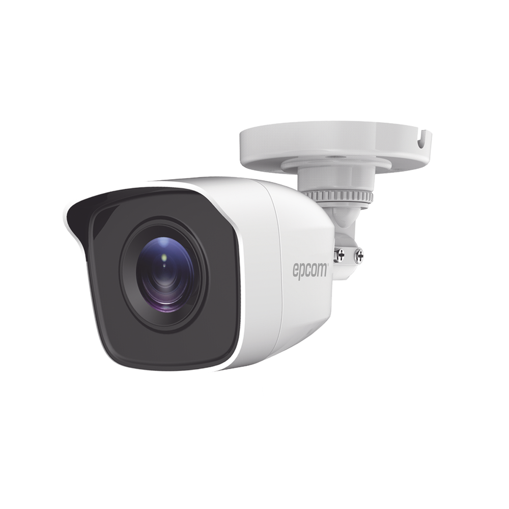 Bala TURBOHD 2 Megapíxeles (1080p) / Gran Angular 103° / Lente 2.8 mm / IR EXIR Inteligente 20 mts / Exterior IP66 / dWDR / TVI-AHD-CVI-CVBS / Policarbonato