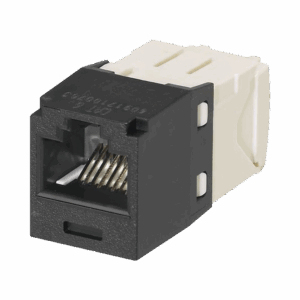 Conector Jack RJ45 Estilo TG, Mini-Com, Categoría 6, de 8 posiciones y 8 cables, Color Negro