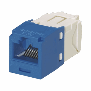 Conector Jack RJ45 Estilo TG, Mini-Com, Categoría 6, de 8 posiciones y 8 cables, Color Azul