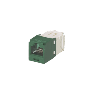 Conector Jack RJ45 Estilo TG, Mini-Com, Categoría 6, de 8 posiciones y 8 cables, Color Verde