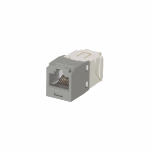 Conector Jack RJ45 Estilo TG, Mini-Com, Categoría 6, de 8 posiciones y 8 cables, Color Gris