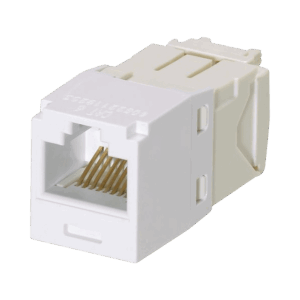 Conector Jack RJ45 Estilo TG, Mini-Com, Categoría 6, de 8 posiciones y 8 cables, Color Blanco
