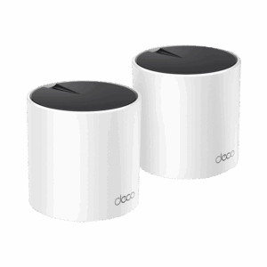Kit 2 Routers Inalámbricos MESH Interior para Hogar / Doble Banda Wi-Fi 6 AX3000 Mbps / 3 Puerto Gigabit WAN/LAN / 2 Antenas Internas / Administración Mediante la App Deco (iOS, Android) / Protección HomeShield