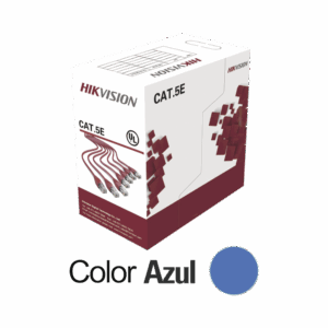 Bobina de Cable UTP 305 Metros / Cat5E (24 AWG) / Color Azul / PVC (CM) / Uso en Interior / 100% Cobre / Aplicaciones de CCTV y Redes de Datos