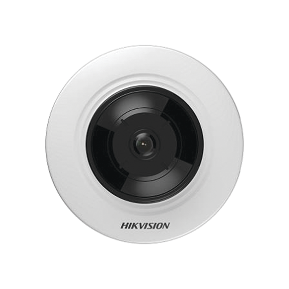 Mini Fisheye IP 5 Megapixel / Panorámica 180° - 360° / Microfono Integrado / 8 mts IR / Uso en Interior / PoE / Múltiples Vistas por iVMS-4200 / Alarmas I/O / Micro SD