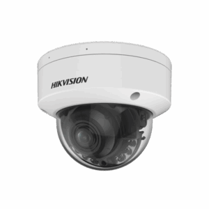 Domo IP 4 Megapixel / Lente Mot. 2.7 - 13.5 mm / Dual Light (40 mts IR + 40 mts Luz Blanca ) / SSD Integrado 1 TB / 2 Micrófonos Integrados / Alarmas I/O / IP67 / IK10 / WDR 130 dB / PoE + / AcuSense / DarkFighter S / Micro SD