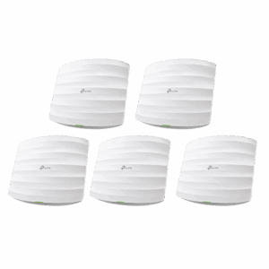 Kit de 5 Puntos de Accesso Omada doble banda 802.11ac, MU-MIMO, PoE af y PoE Pasivo, soporta hasta 100 clientes, hasta 1350 Mbps.