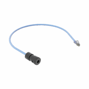 Cable de Conexión en Campo Jack a Plug RJ45, Categoría 6A, CMP (Plenum), 0.5 Metros, Color Azul