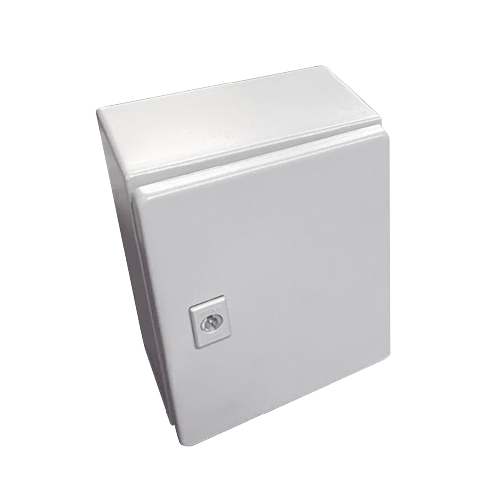 Gabinete de Acero / Nema 4 -IP 66 de 15 x 15 x 12 cm / Platina incluida.