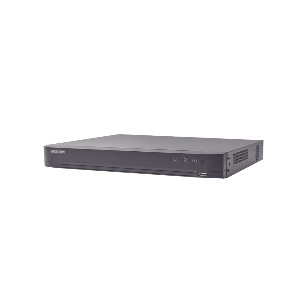 DVR 4 Canales TURBOHD + 4 Canales IP / 8 Megapixel (4K) / Audio de dos vías por Coaxitron / ACUSENSE / Reconocimiento Facial / 1 Bahía de Disco Duro / Salida de Video en 4K / H.265+