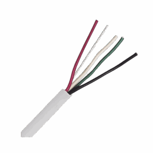 Bobina de Cable 305 Metros: 4 x 18 AWG, Color Blanco, CM, Para Sistemas de Seguridad y Alarmas
