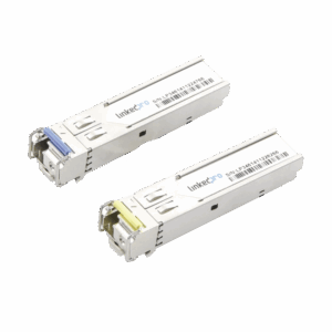 Transceptores Ópticos Industriales Bidireccionales SFP (Mini-Gbic) / Monomodo 1310 & 1550 nm / 1.25 Gbps / 1000BASE-BX / Conector LC/UPC Simplex / DDM / Hasta 5 km / 2 Piezas