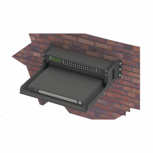Rack Abierto de Montaje en Pared, de 19in, de 2 Unidades de Rack, con Charola de 460 mm de Profundidad, Se envía el Gabinete Armado.