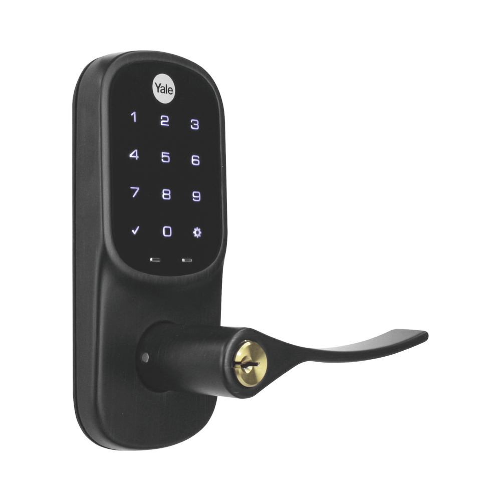 Cerradura YRL226 con Teclado Táctil y Manija /Smarphone Control Opcional/ bronce Antiguo/ Para puertas de 35 mm a 45 mm de espesor.
