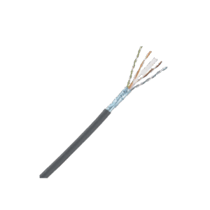 Bobina de Cable Blindado F/UTP de 4 Pares, Cat6A, Soporte de Aplicaciones 10GBase-T, LSZH (Libre de Gases Tóxicos), Color Negro, Para Interior, 305m