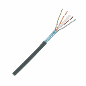 Bobina de Cable Planta Externa con Gel, de 4 pares, Cat6A, Blindado F/UTP, Color Negro, 305m