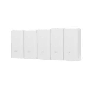 5 Unidades del Adaptador PoE Ubiquiti de 24 VDC, 0.5 A con puerto Gigabit, color blanco