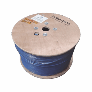 Bobina de 1000 Metros Cable Cat6+ CALIBRE 23 ALTO DESEMPEÑO, ETL,UL, color azul, super flexible, de 1000 metros, para aplicaciones de CCTV, video HD, y redes de datos.