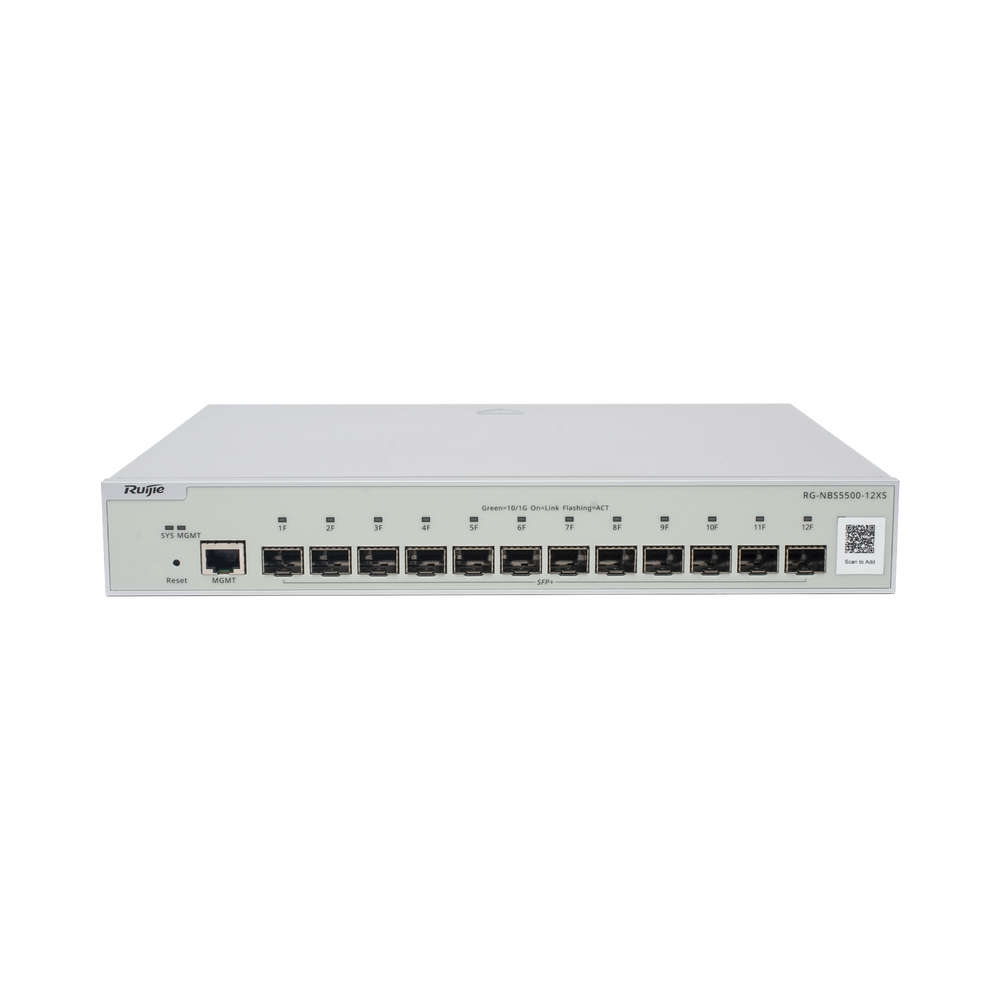 Switch Administrable Full Aggregation Capa 3, 12 Puertos SFP+ 10G y un Puerto MGMT