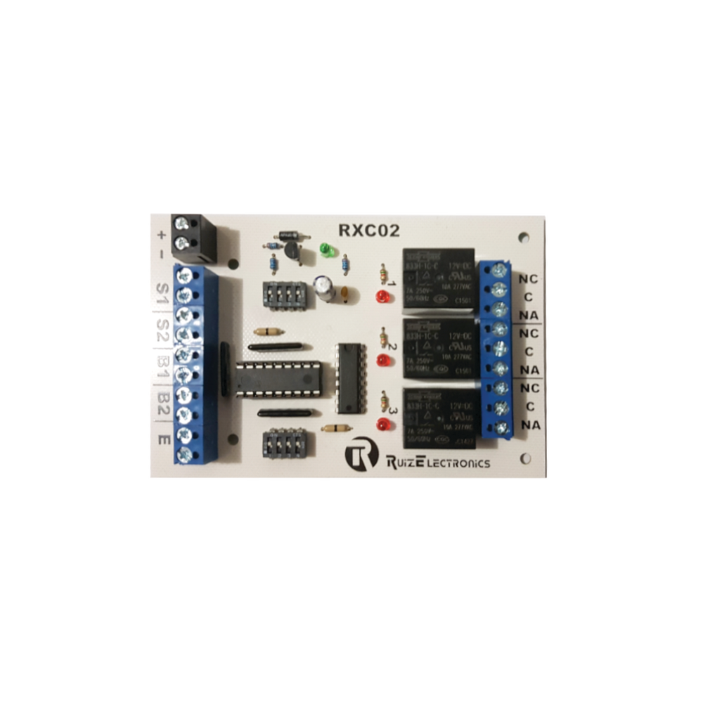 Tarjeta para control de Esclusas para 2 puertas con temporizador en desbloqueo y bloqueo/ entrada para botón de emergencia/ salida de emergencia.