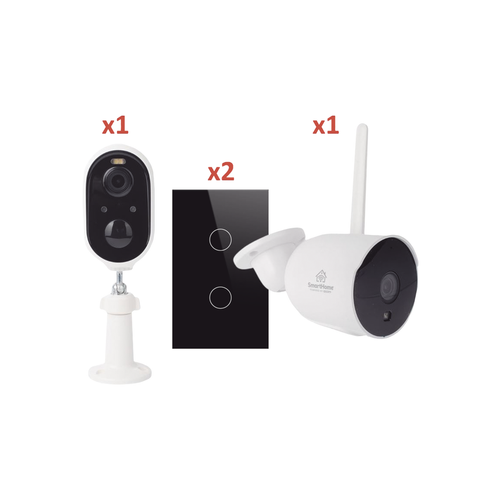 (Wifi) KIT 2 camaras Wifi y 2 apagadores inteligentes Wifi