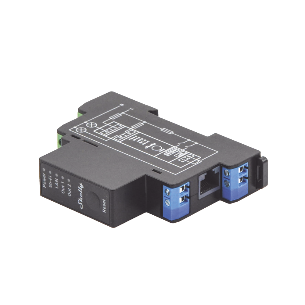 Relevador inalámbrico inteligente WIFI y Ethernet / Industrial y residencial / Hasta 16A / 2 canales