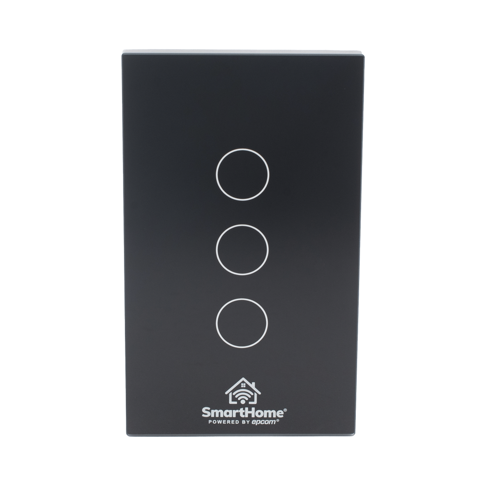 (Wifi) Apagador switch inalámbrico WIFI, control de 3 regresos de carga, 110V