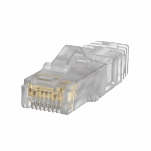 Plug RJ45 Cat6A, Para Cable UTP de Calibre 23-24 AWG, Chapado en Oro de 50 micras, Paquete de 100 piezas