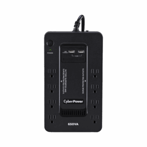 UPS de 650 VA/390 W, Topología Standby con Modo Ahorrador ECO, Entrada 120 Vca NEMA 5-15P, Con 8 Tomas NEMA 5-15R