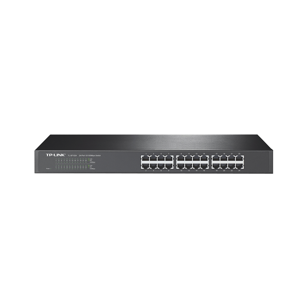 Switch no administrable de 24 puertos 10/100 Mbps para montaje en rack