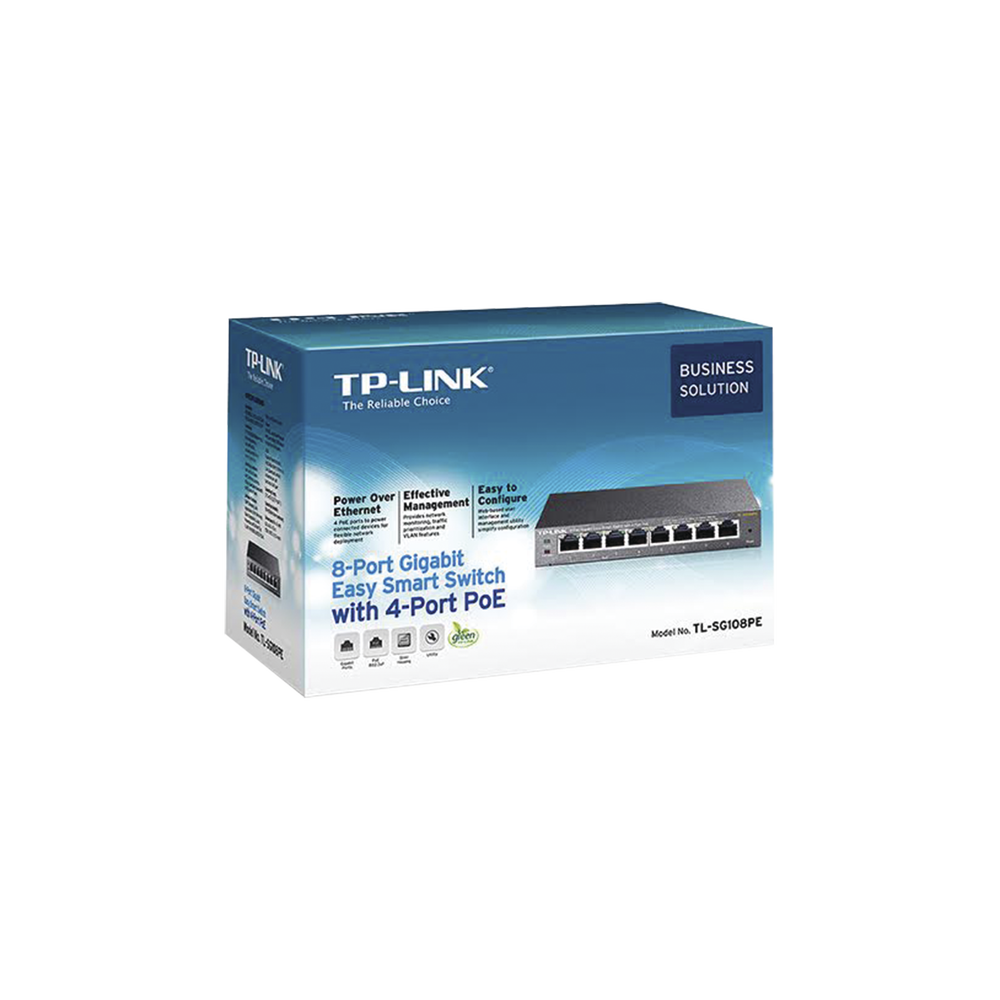 Easy Smart Switch PoE JetStream , 8 puertos 10/100/1000 Mbps 55 W