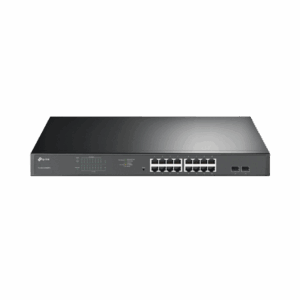Switch JetStream de 16 puertos 10/100/1000Mbps y PoE af/at, 2 puertos SFP hasta 192W.