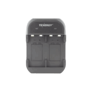 Cargador rápido de 2 compartimientos para baterías Ni-MH; Aplicable en baterías de 9 V /color negro