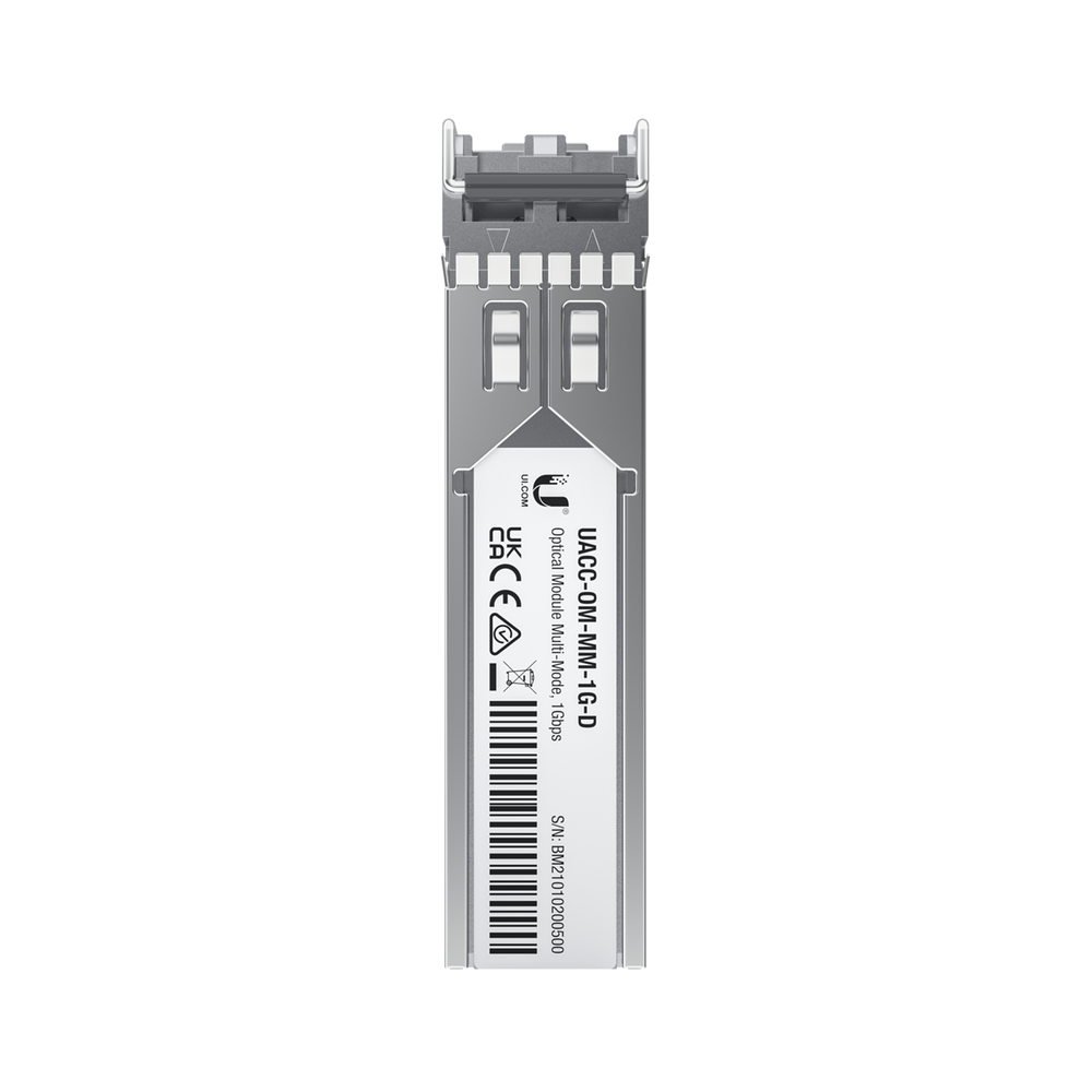 UFiber Módulo SFP, transceptor MiniGibic MultiModo 1.25 Gbps, distancia 550m, conectores LC, paquete de 2 piezas