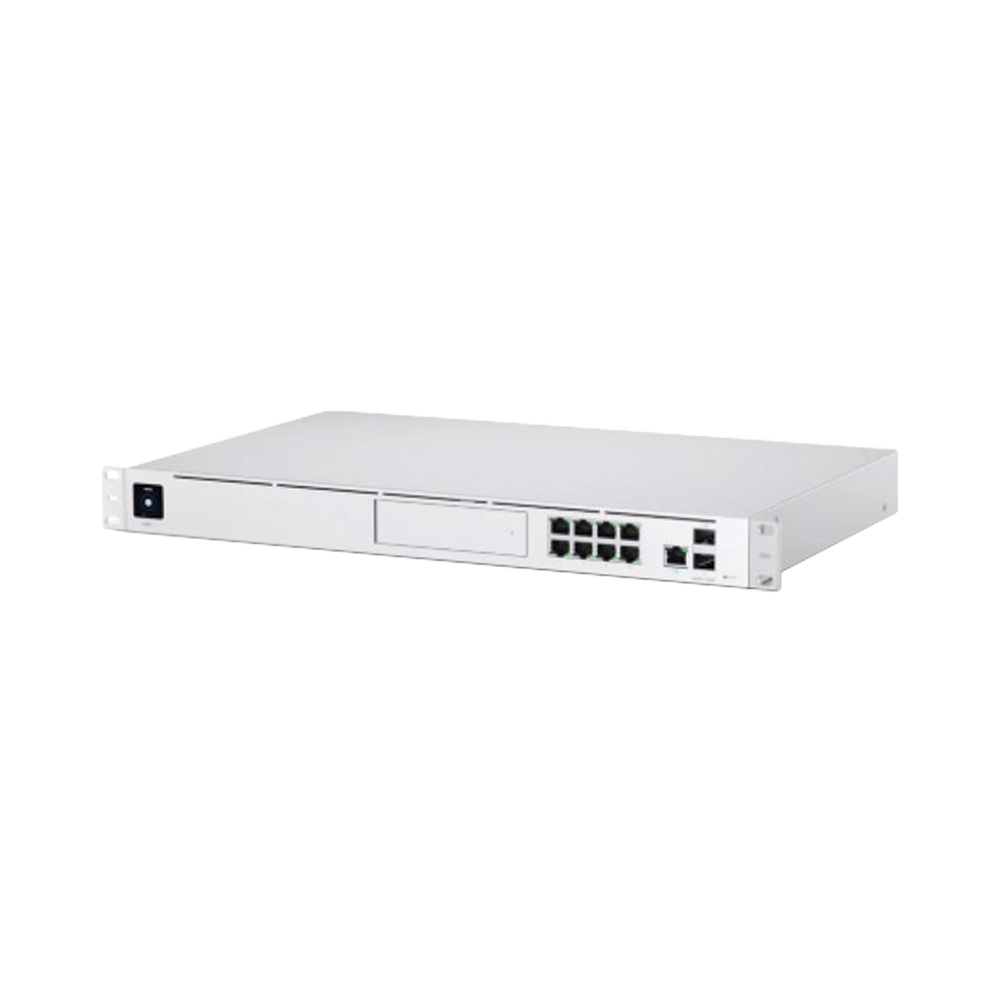 UniFi OS Console: Dream Machine Pro, con 1 puerto WAN Gigabit RJ45, 1 puerto WAN 10G SFP+ / 8 puertos LAN Gigabit RJ-45, y una bahía de HDD 3.5" (No incluye HDD), Integra todas las aplicaciones UniFi