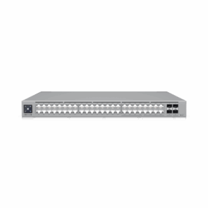 UniFi Switch Pro Max 48 POE, con funciones capa 3, 48 puertos (16 puertos 2.5 GbE (8 POE++ y 8 POE+) y 32 puertos 1 GbE (24 POE+ y 8 POE++)), 2 puertos SFP+ 10G, POE++ 720W, pantalla informativa