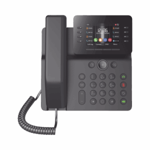 Teléfono IP Empresarial Esencial WiFi / Bluetooth, 12 líneas SIP, pantalla a color 3.5", PoE, puertos Gigabit, conferencia local de 6 vías.