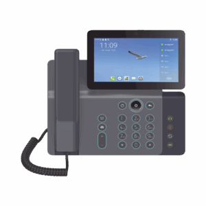 Videoteléfono IP inteligente Insignia, Android 9.0, 20 líneas SIP, pantalla a color 7" ajustable, Teclado de iluminación configurable, PoE, conferencia local de 10 vías.