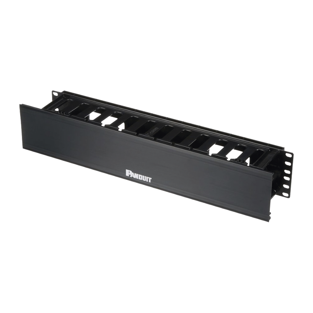 Organizador de Cables Horizontal PatchLink, Sencillo (Solo Frontal), Con Tapa Extendida, Para Rack de 19in, 2UR
