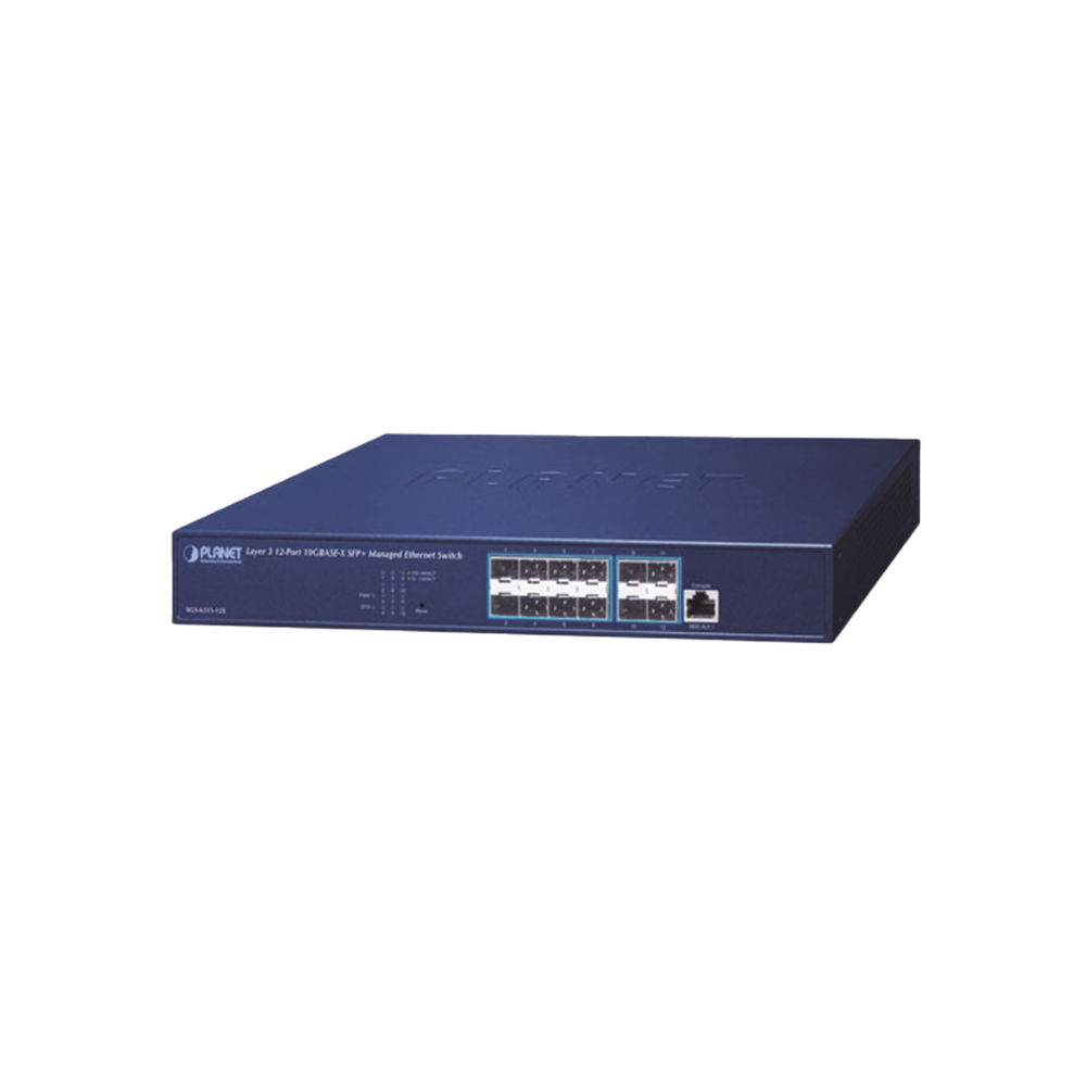 Switch Administrable Capa 3, 12 Puertos SFP+ 10G BASE-X, 1 Puerto de Consola RJ45.