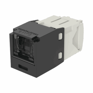 Conector Jack RJ45 Estilo TG con Ventana, Mini-Com, Categoría 6, de 8 posiciones y 8 cables, Color Negro