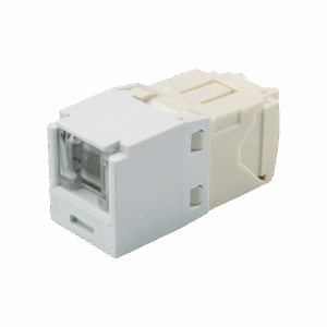 Conector Jack RJ45 Estilo TG con Ventana, Mini-Com, Categoría 6, de 8 posiciones y 8 cables, Color Blanco
