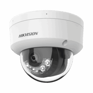 [Dual Light] Domo IP 6 Megapixel / Lente 2.8 mm / 30 mts IR + 30 mts Luz Blanca / Micrófono Integrado / Antivandálico IK08 / ACUSENSE Lite / Exterior IP67 / H.265 / PoE / ONVIF / Micro SD