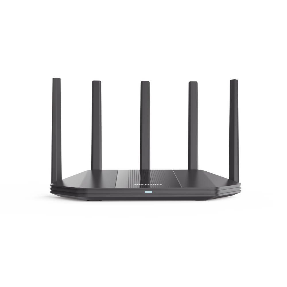 Router Inalámbrico / Wifi 6 / Hasta 1800 Mbps / MESH / Doble Banda AC (2.4 GHz y 5 GHz) / 4 Puertos 1000 Mbps / 5 Antenas Omnidireccional / Interior / Beamforming Optimizado / Administración Gratuita desde la Nube