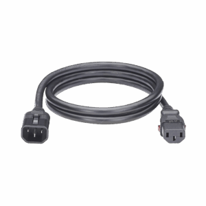 Cable de Alimentación Eléctrica Con Bloqueo de Seguridad, de IEC C14 a IEC C13, 1.2 Metros de Largo, Color Negro, Paquete de 10 Piezas