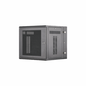 Gabinete PanZone de Montaje en Pared, de 19in, Puerta Ventilada, 12 UR, 635mm de Profundidad, Color Negro