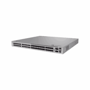 Switch Empresarial Core Híbrido Administrable Capa 3 / 24 puertos 10/100/1000 mbps / 16 Puertos SFP+ 10GE / 8 Puertos 25GE SFP28  / 2 Puertos 40/100GE QSFP28  / iStack / Ruteo Dinamico (RIP, OSPF, IS-IS y BGP) / Fuente redundante / Nube Gratis