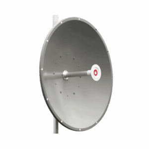 Antena direccional de 3 ft, 5.9 a 7.1 GHz, Ganancia 34 dBi, Conectores RP-SMA Hembra, Polarización doble, incluye montaje para torre o mástil
