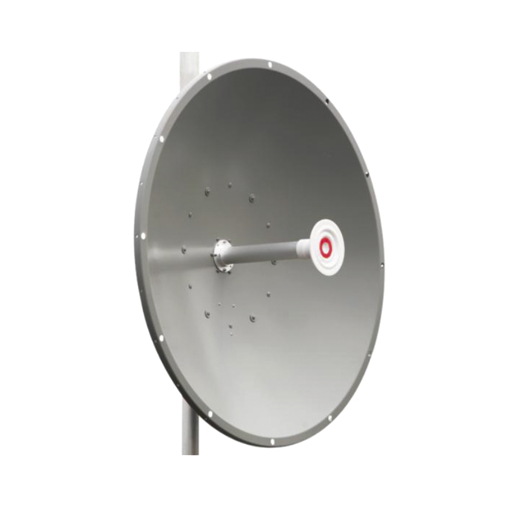 Antena direccional de 3 ft, 5.9 a 7.1 GHz, Ganancia 34 dBi, Conectores RP-SMA Hembra, Polarización doble, incluye montaje para torre o mástil