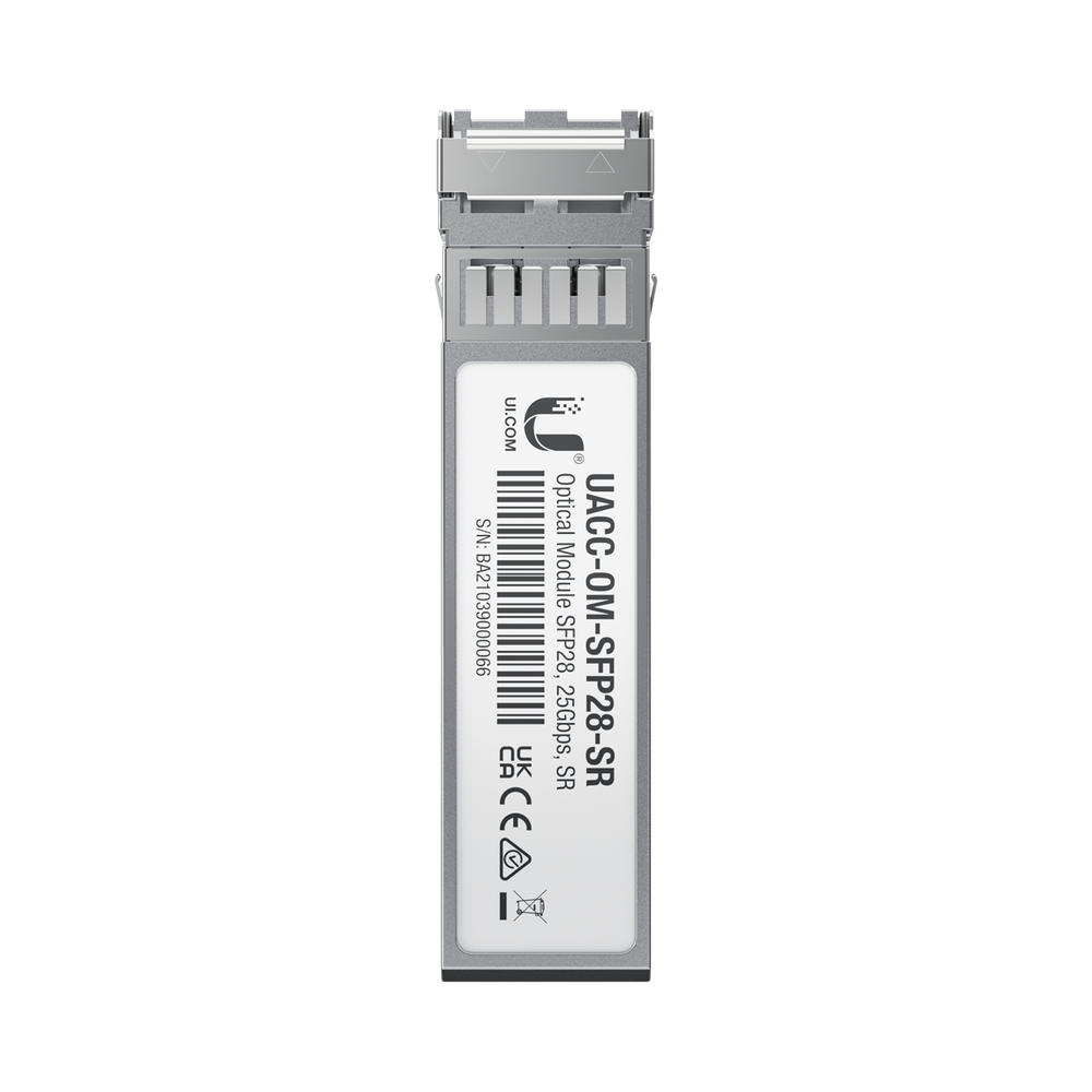 Transceptor de fibra óptica multimodo SFP28 hasta 25 Gbps con 2 conectores LC, hasta 100 mts